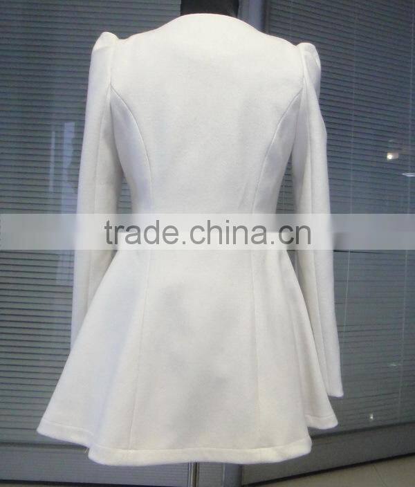 2016 long white wool overcoats fashion women