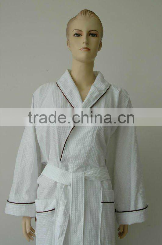 cheap orange 100 cotton bathrobe with oem hood
