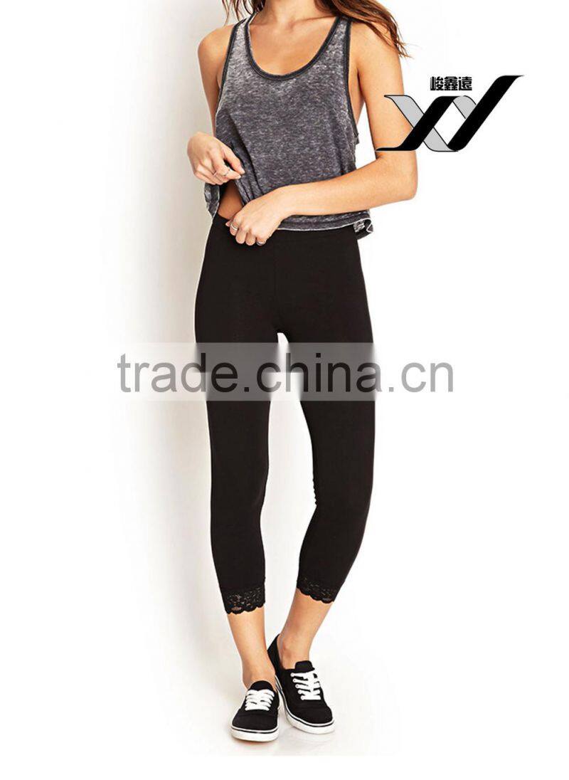 ninth length cropped black women wholesale leggings