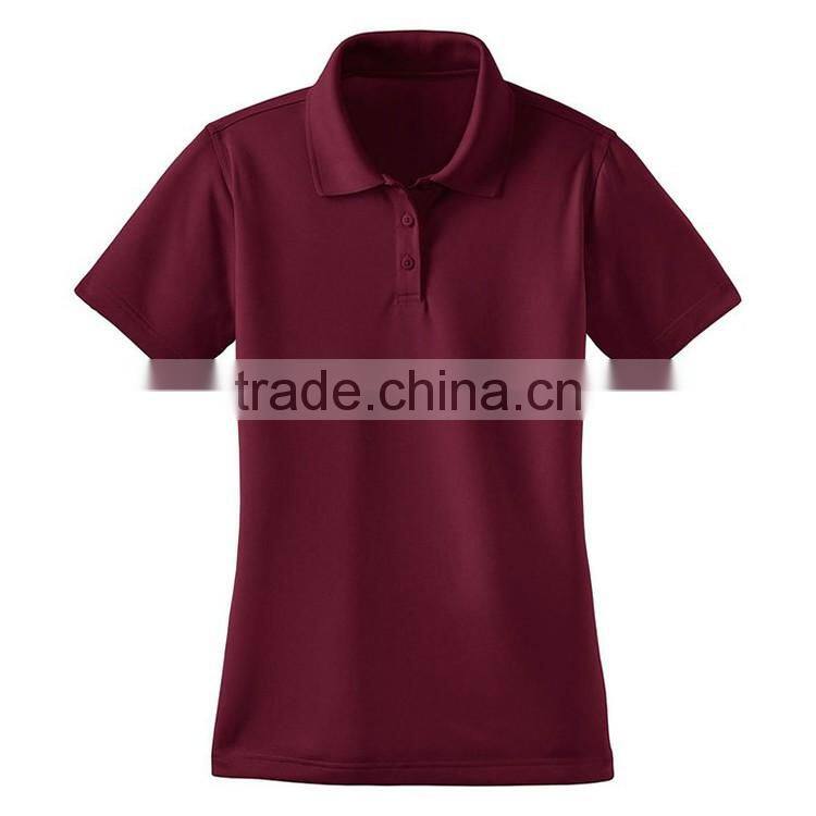Bulk Slim Fit Plain Design Custom Women High Quality Cotton Pique Polo Shirt