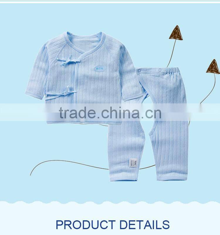 Wholesale 100% cotton plain unisex babies clothing sets