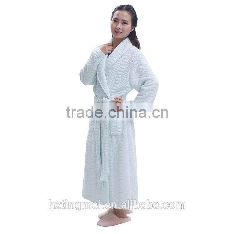 Women shawl collar wholesale egyptian cotton bathrobe
