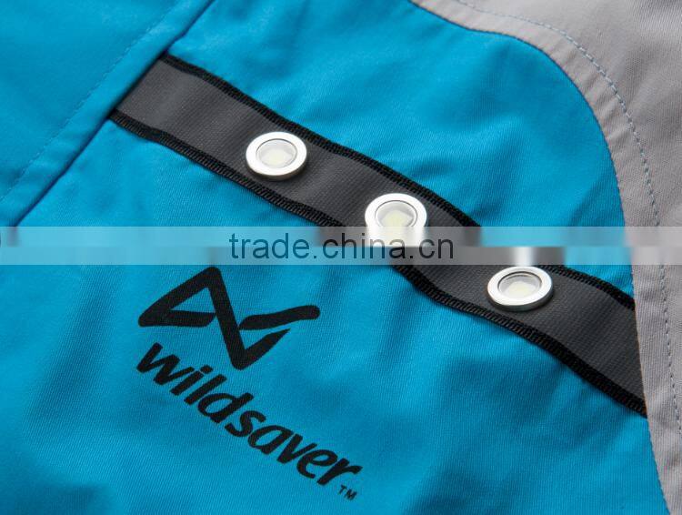 Kids safety USB rechargeable bright LED lights winter jacket kids