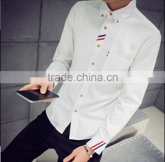 Decorated pocket high quality oxford shirts autumn shirts for man casual shirts