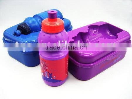 Portable School lunch box with sports bottle kits
