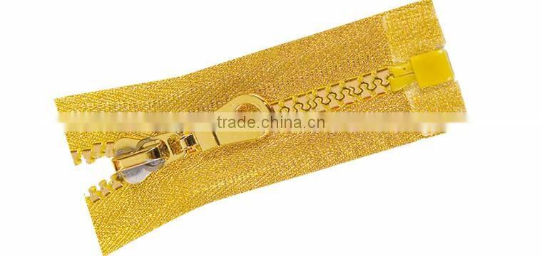 5# O/E golden teeth tape Resin/Plastic Zipper or Zips