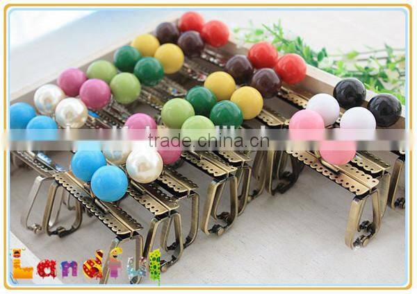 Wholesale Colorful Candy Heads With Sewing Holes Metal Bag Purse Frame
