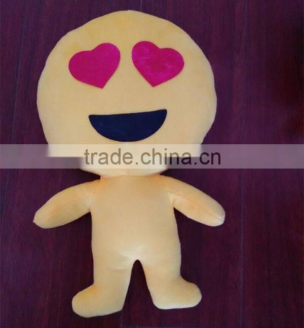 custom high quality cute soft plush emoji pillows doll toy