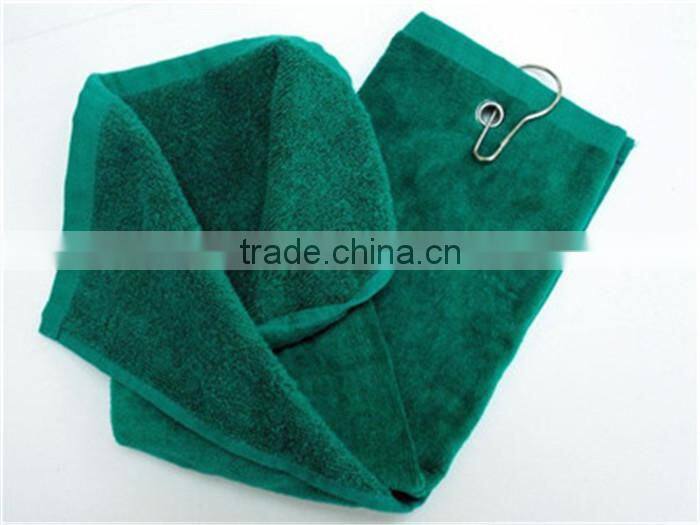 100% cotton soft custom plain golf towel