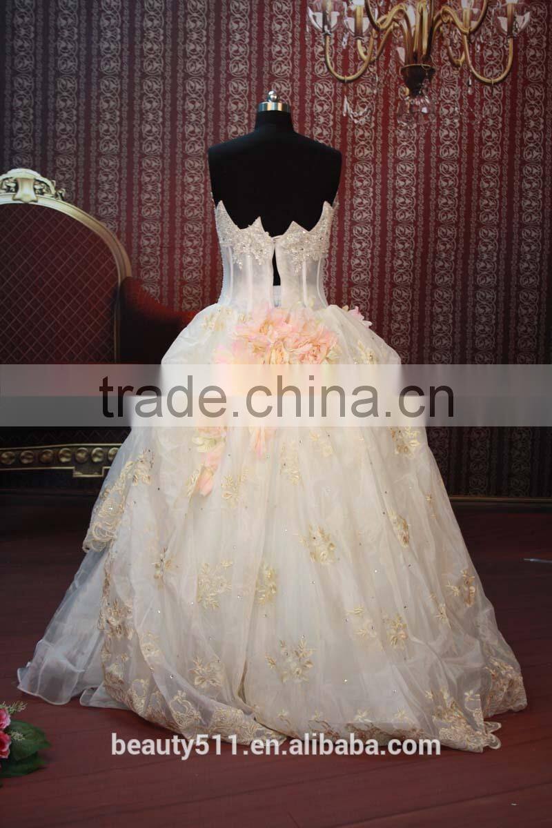 IN STOCK Off-The-Shoulder wedding dress flower ball gown bridal dresses SW102