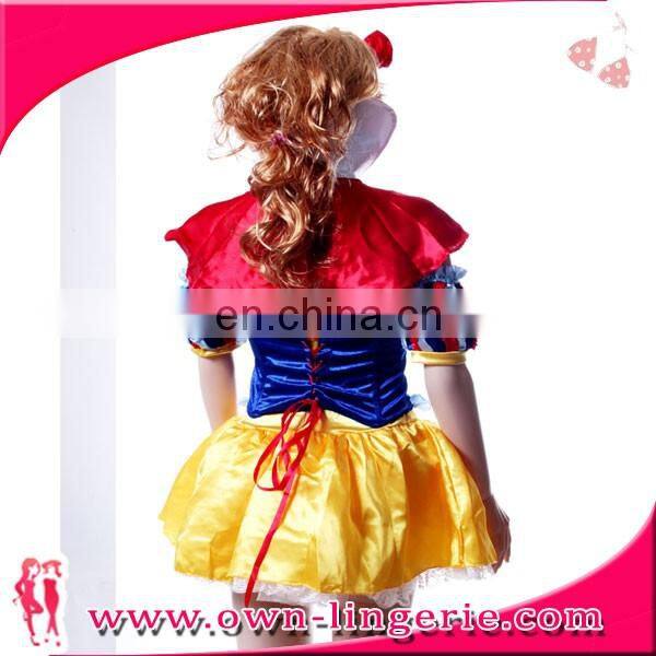 Newest design Snow white princess adult short dress Costume cosplay costume