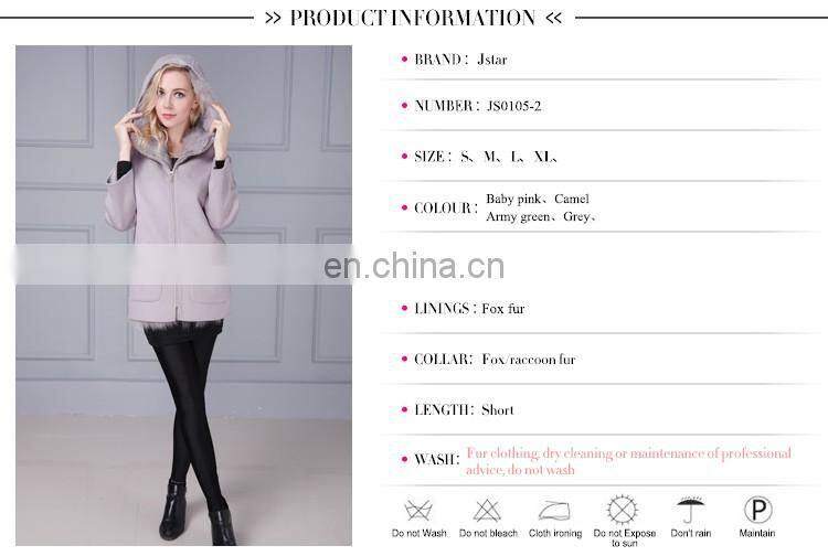 Korean style new arrival grey 100% cashmere wool coat