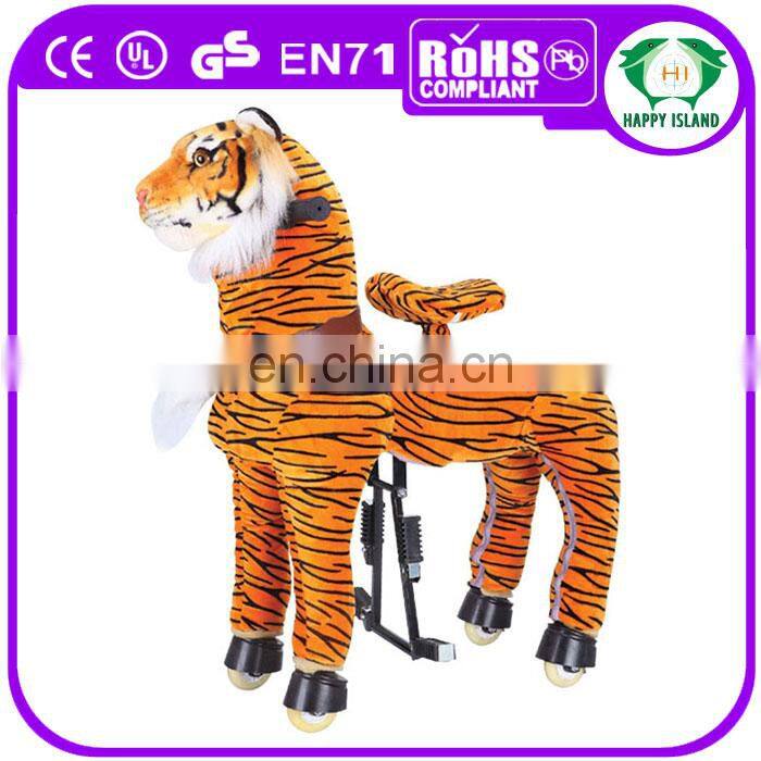 2017Hot special design lion/tager mechanical walking horse for children