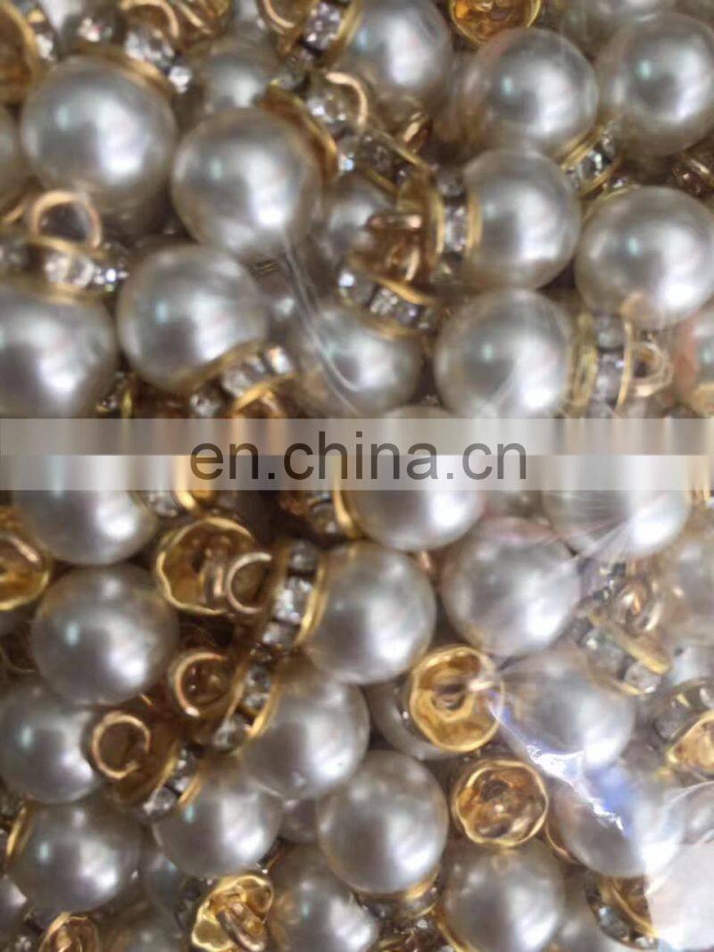 new design popular fashion round pearl ball button