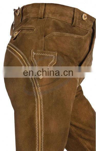 Bavarian Lederhosen, Kniebund hosen, Men ledersosen trachten lederhosen leather pants with suspenders ( Bavarian Garments)