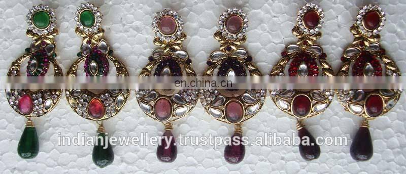 Antique rhinestone earrings exporter, rhinestone earring manufacturer