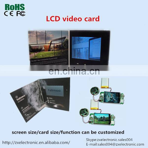 7 Inch Screen LCD Video Brochure Cards For Business and Advertising