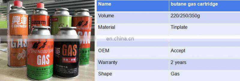 China Manufacturer Wholesale Butane Gas Cartridge 227g for stove torch