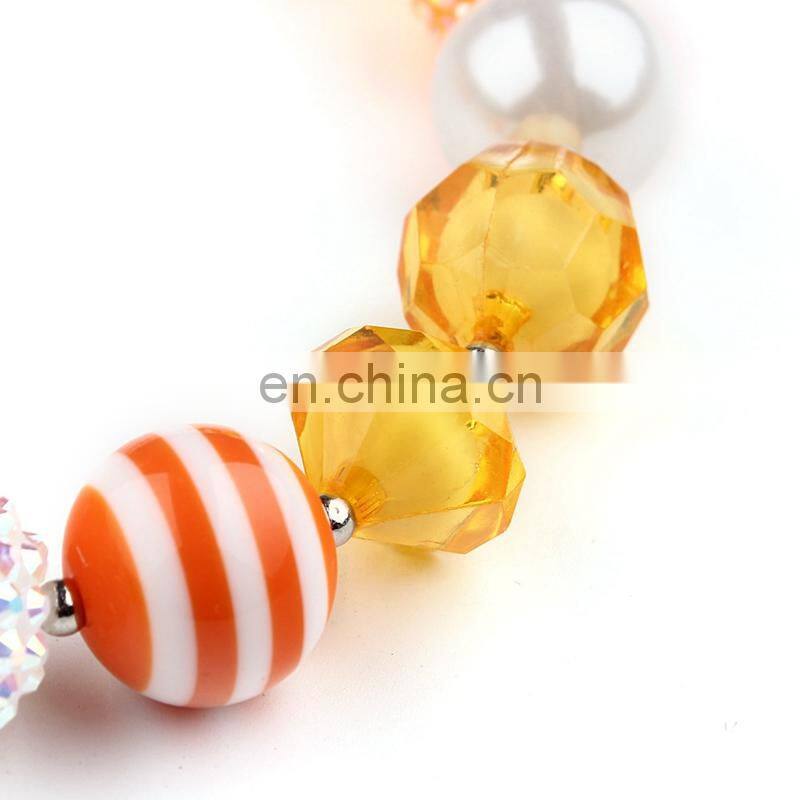 Halloween Thanksgiving Girl necklace + bracelet Set Kids Charms Bubble Necklace 2pcs Set