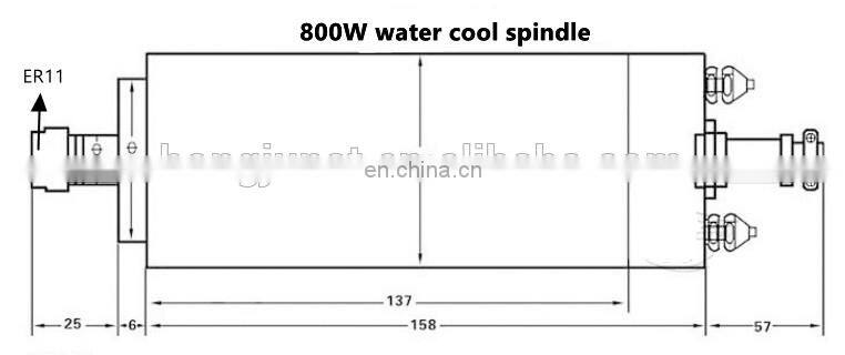 High quality 800W AC Spindle Motor Kits 0.8KW 4 Bearing Water Cooled Spindle + 1.5KW 220V Inverter + Pump+Pipe