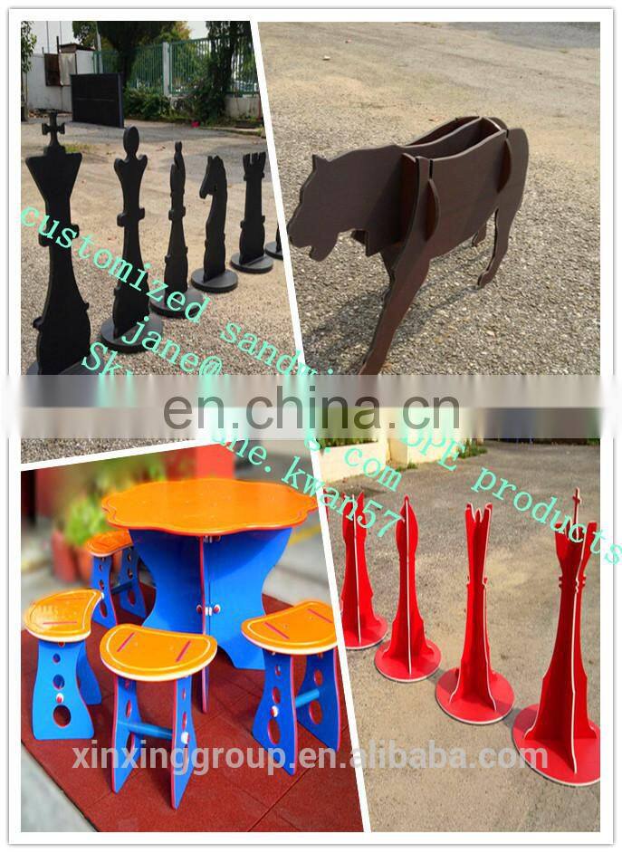 colored plastic HDPE blocks for children building PE panel for playground