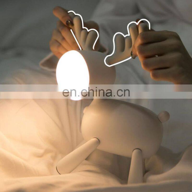 2021 amazon USB Rechargeable Cute deer Image 2 Modes Brightness LED gift night Light