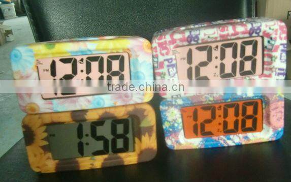 Candy and square shaped digital Silicone desk clock