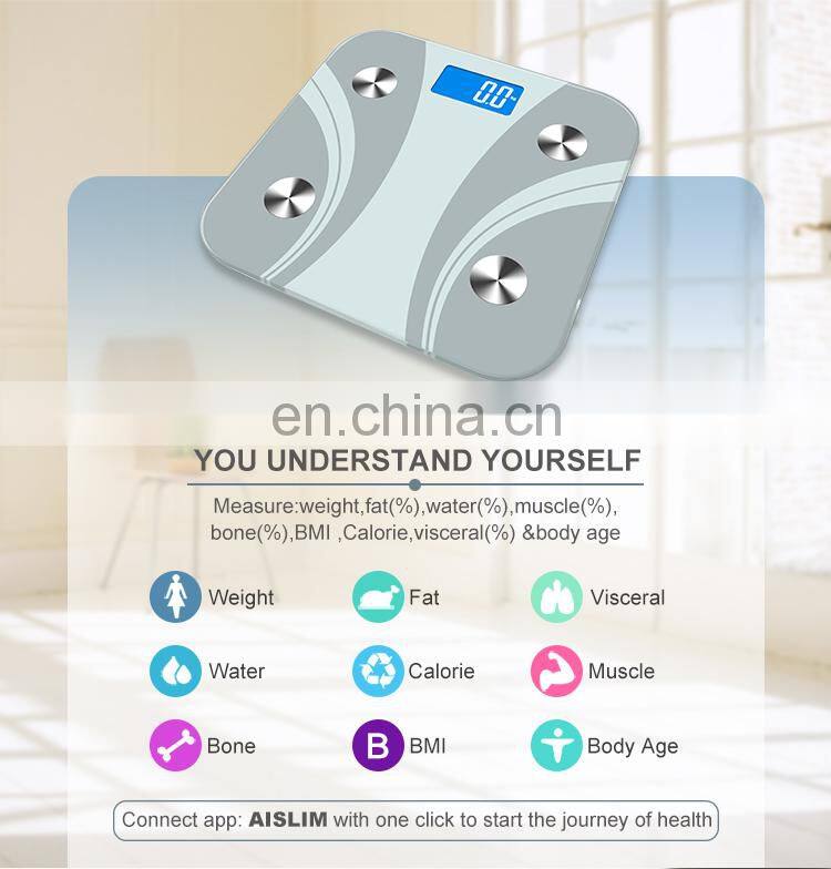 New Design Bathroom Scale Infant Blue Tooth Weight Scale With White Display