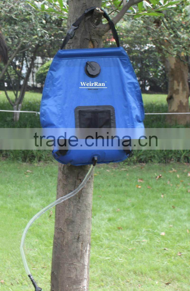 (74664) 40L black solar heating outdoor emergency neccessity portable camping shower bag