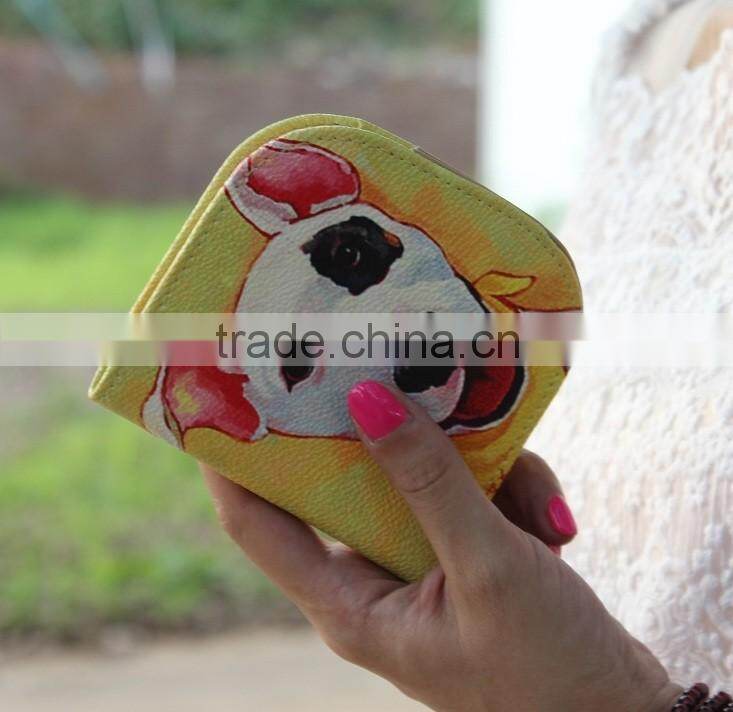 Newest simple Lovely Model PU leather Wallet Cartoon and animal Billetera Cartera for women para dama Mujer