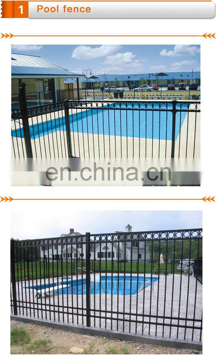 China Anping supplier used cheap galvanized steel wrought iron fence panels aluminium inground pool fence