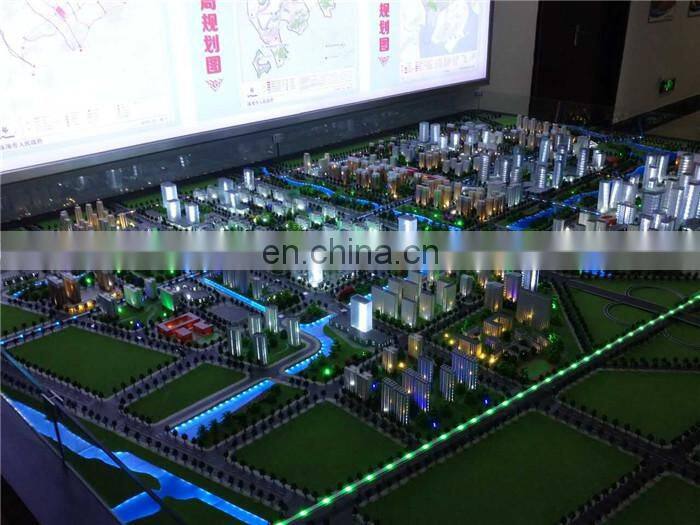 Handmade and laser cutting realistic physical 1:1000 scale model