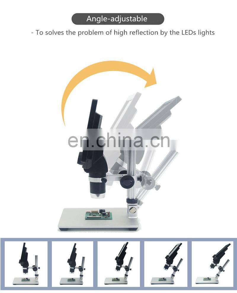 12MP 1200X 1080F High Definition 7" LCD Display Adjustable Angle 8 LEDs G1200 Standard Version Digital Microscope
