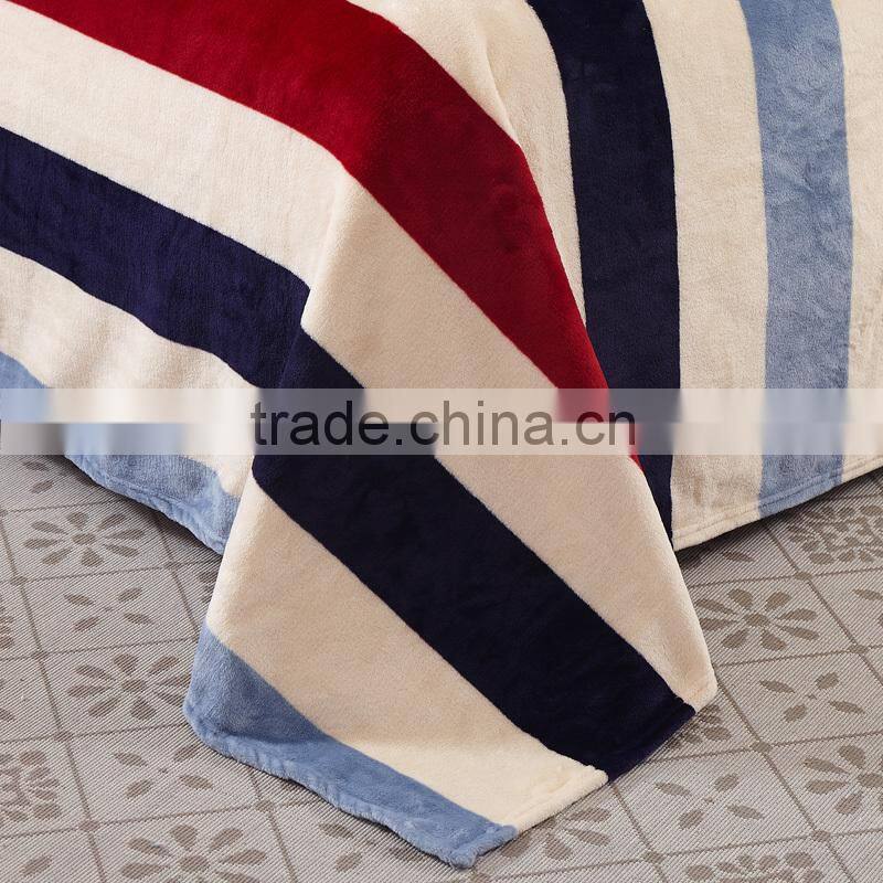 Chinese best selling 4pcs twill fabric red and black stripe print full duvet cover set stripe print bedding set