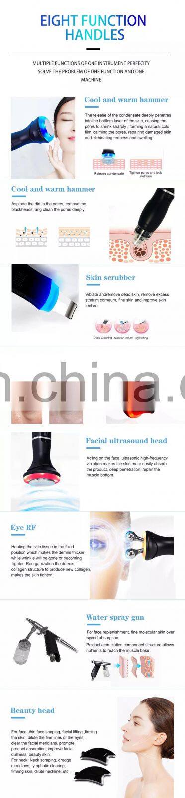 8 In 1 Bubble Facial lifting Water Peel Skin Rejuvenationl Beauty Microdermabrasion machine