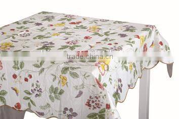Wholesale Home Flanno Table Cloth square table floral print tablecloth