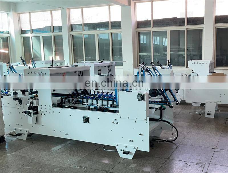 UFG800B Automatic Anti-heat Hot Coffee Insulated Paper Cup Carton Sleeve Fan Folder Gluer Making Machine