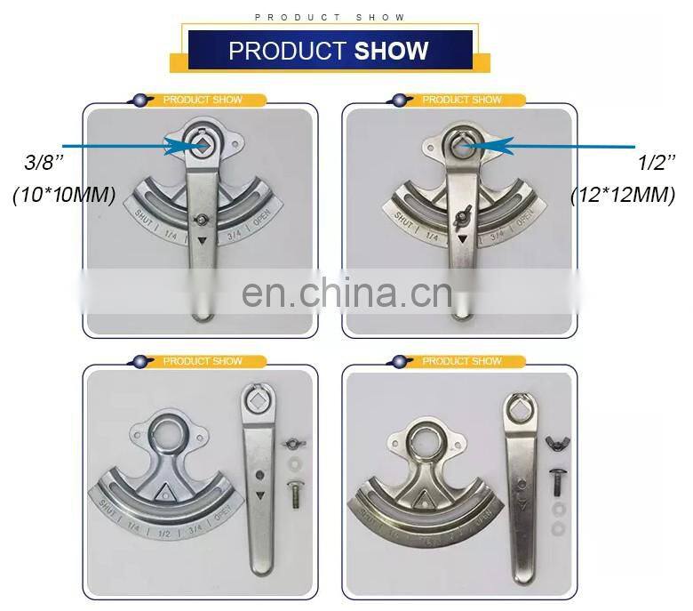 Quadrant handle sheet metal volume control damper damper dial regulator