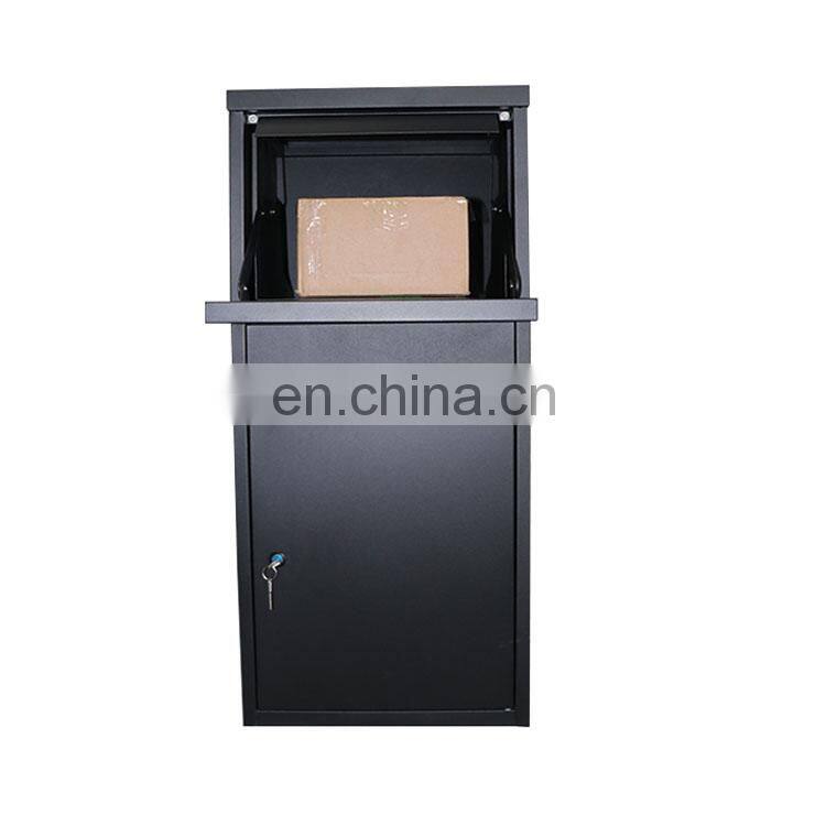 metal wood grain custom colour standing parcel drop box