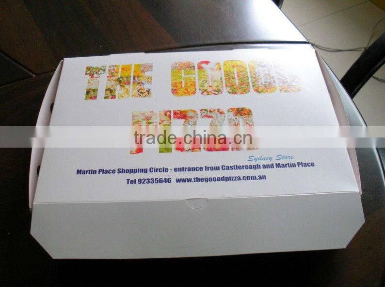 cheap pizza box, ready made bulk brown kraft pizza box with corrugated paper