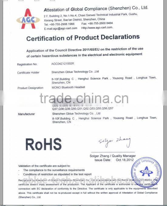 Factory direct selling bluetooth stereo headphone, wireless bluetooth headset with low price