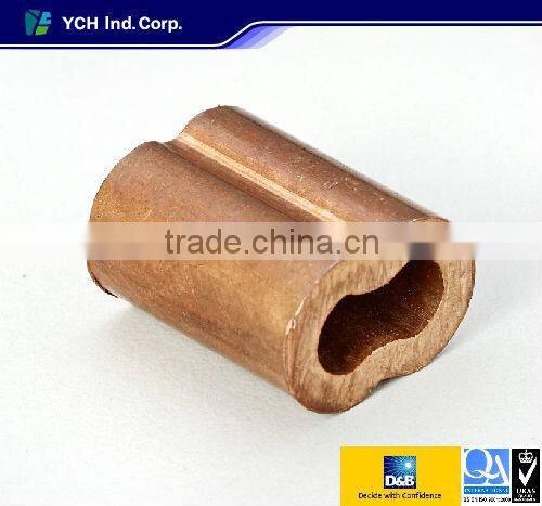 Brass duplex oval swage sleeve wire