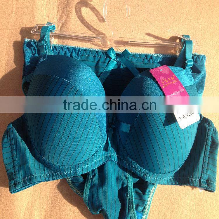 1.05USD New Products Updated Strip Style Ladies Big Cup Lovely Sexy Girls Bra And Panty, 5 Colours/38-42C Cups(kctz015)