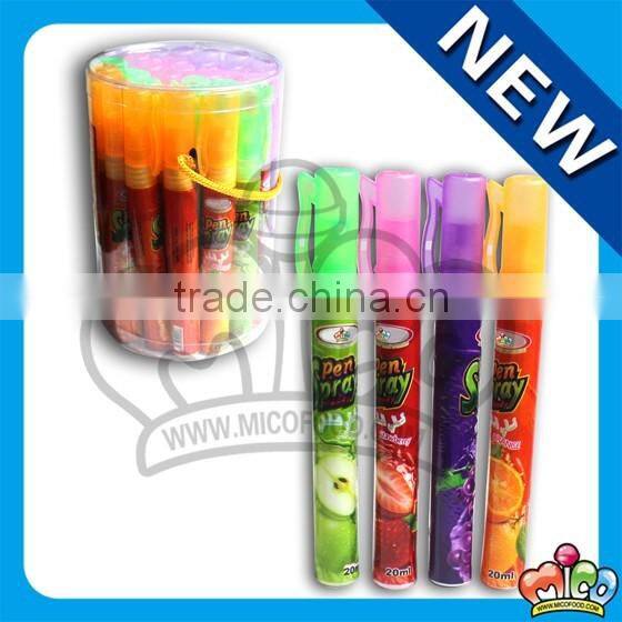 4 flavors pen shape spray candy apple stawberrt grape orange