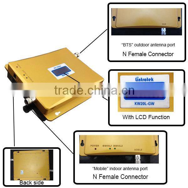 1000sqm coverage WCDMA 2G/3G 900/2100mhz cell Phone LCD Display 3g amplifier signal repeater
