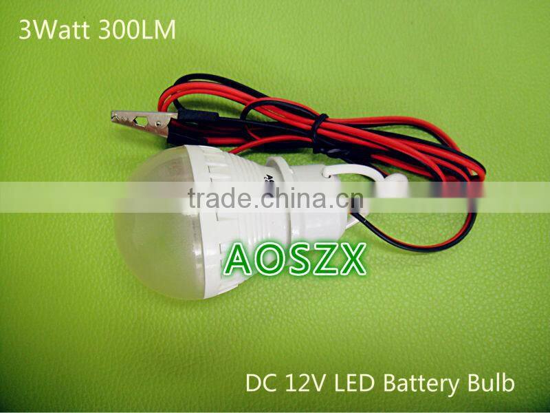 2014 New Hot Selling DC 12V Night Light 3W 300LM Battery LED Lamp