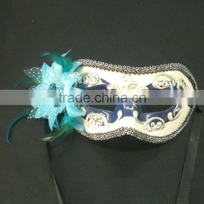 Blue Party Holiday Fashion Decorative Flower Masks