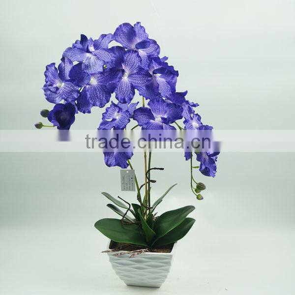 High simulation silicone flowers artificial /flowers artificial/fabric fake flower orchid