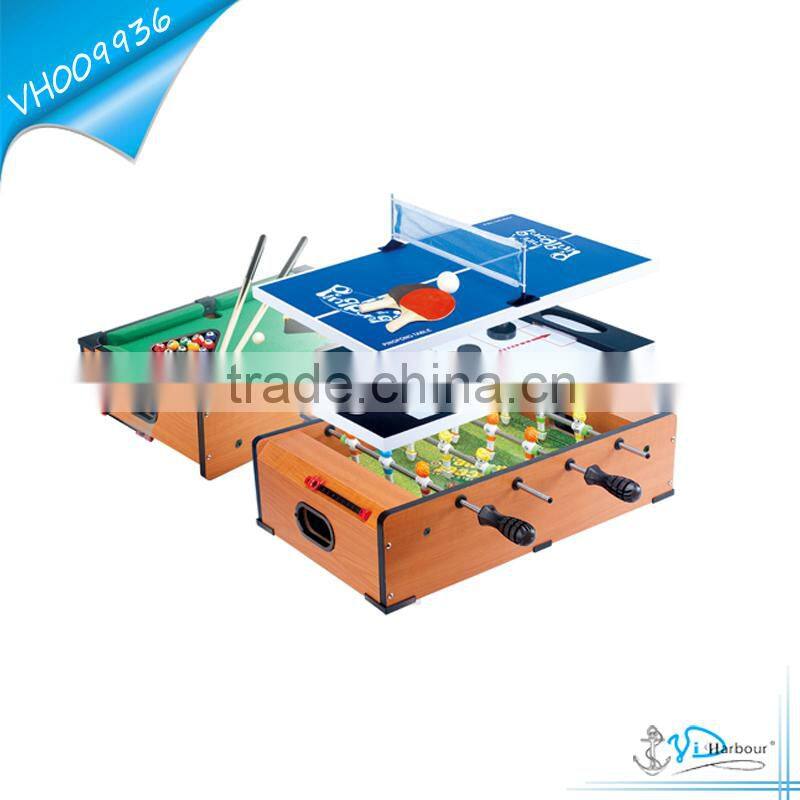 Latest multifunctional game table for kids(Soccer game table &billiards game table & Ice hockey game table&table tennis)