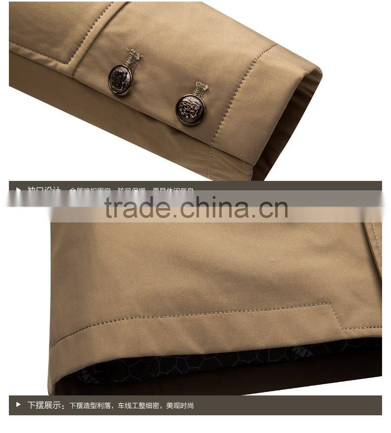 Factory OEM plus size european style harrington men khaki jackets